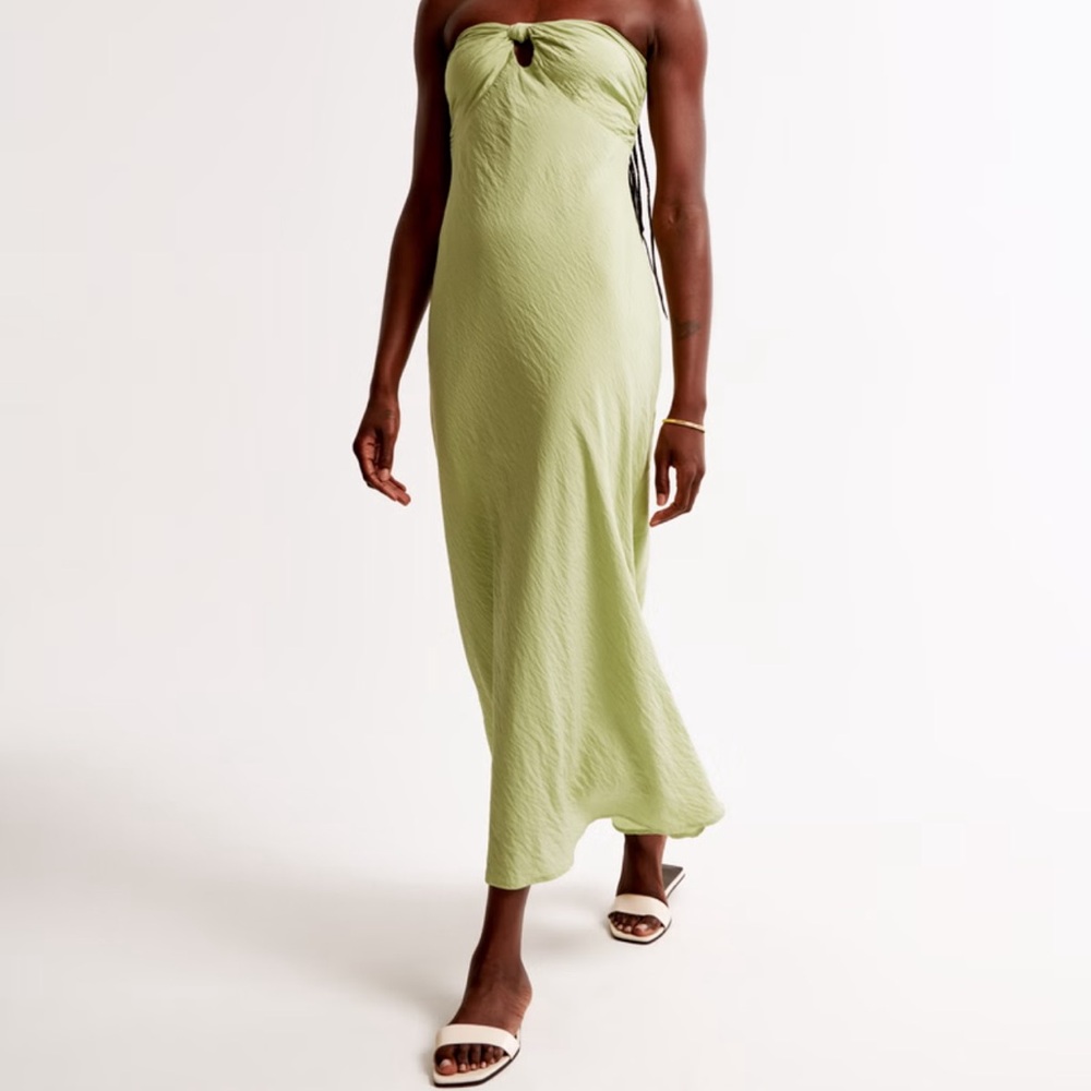 Abercrombie Green Strapless Dress